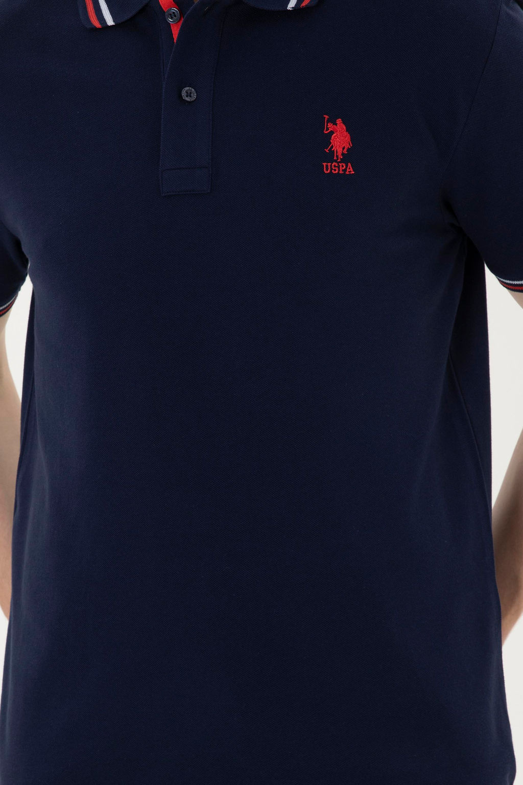 Футболка мужская U.S. Polo Assn темно-синяя хлопок  фото 13