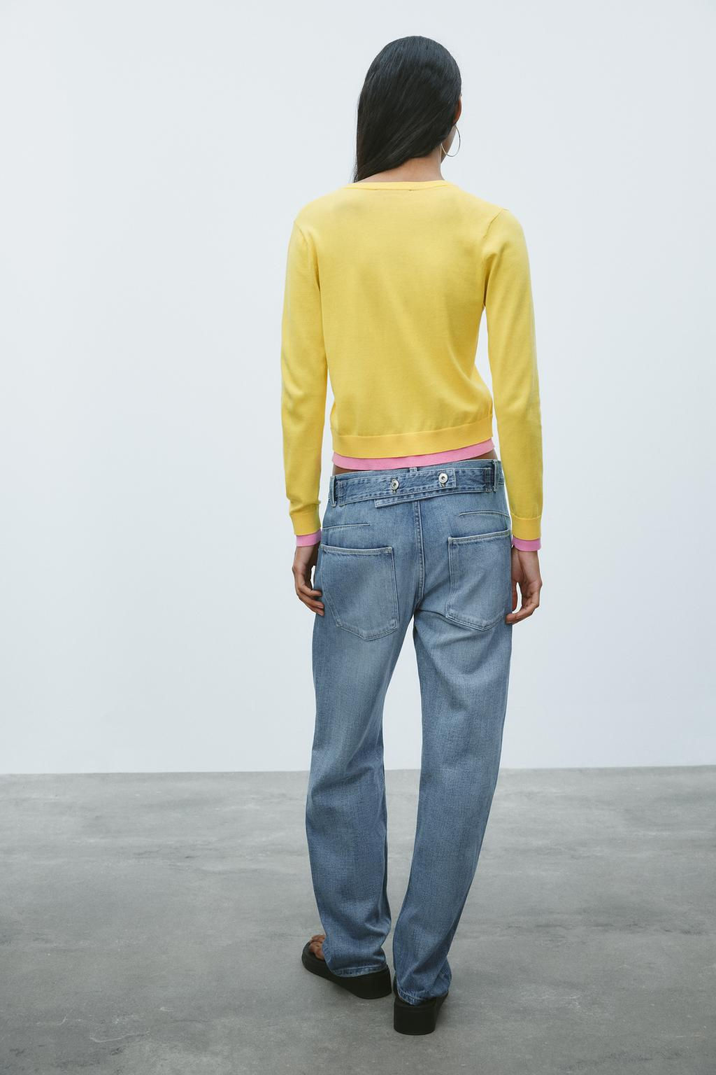 COLOUR BLOCK KNIT CARDIGAN - Zara фото 3