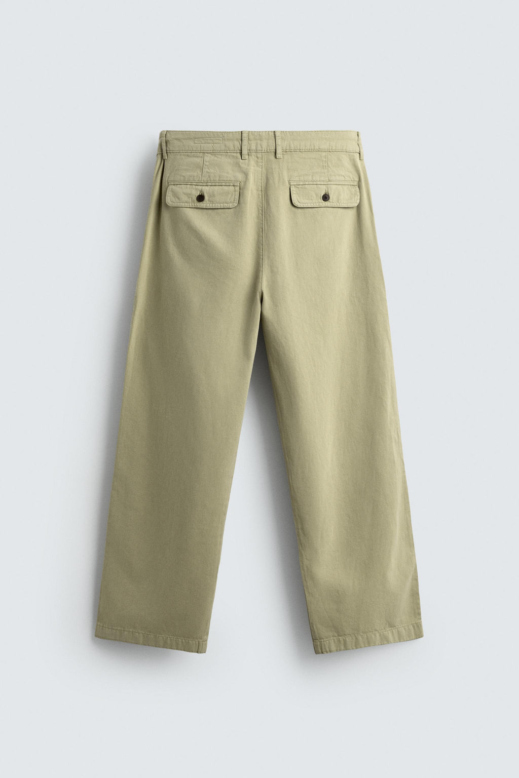 PANTAL?N STRAIGHT FIT LAVADO / verde lavado