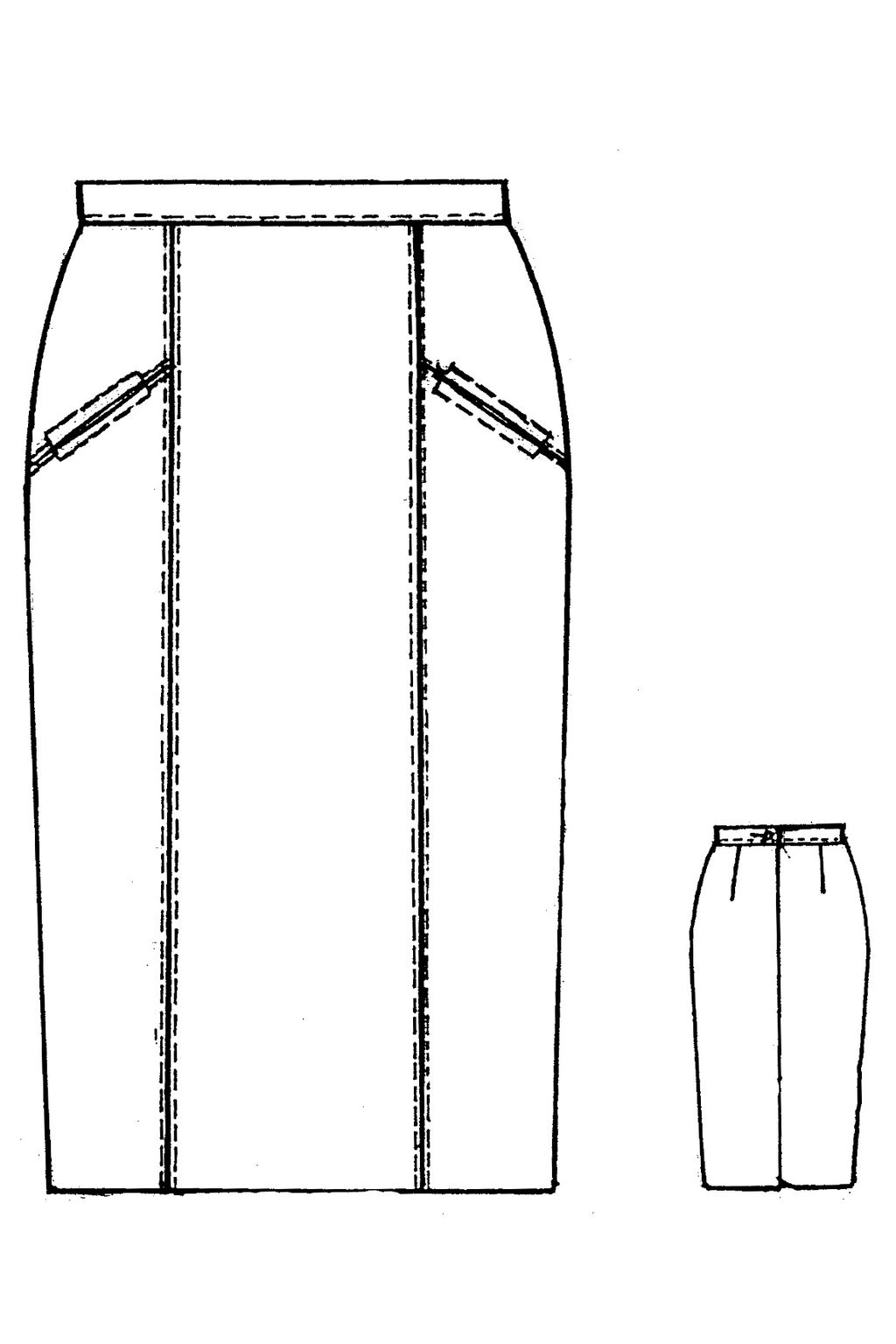 Юбка женская черная больших размеров ниже колена - Almond фото 7