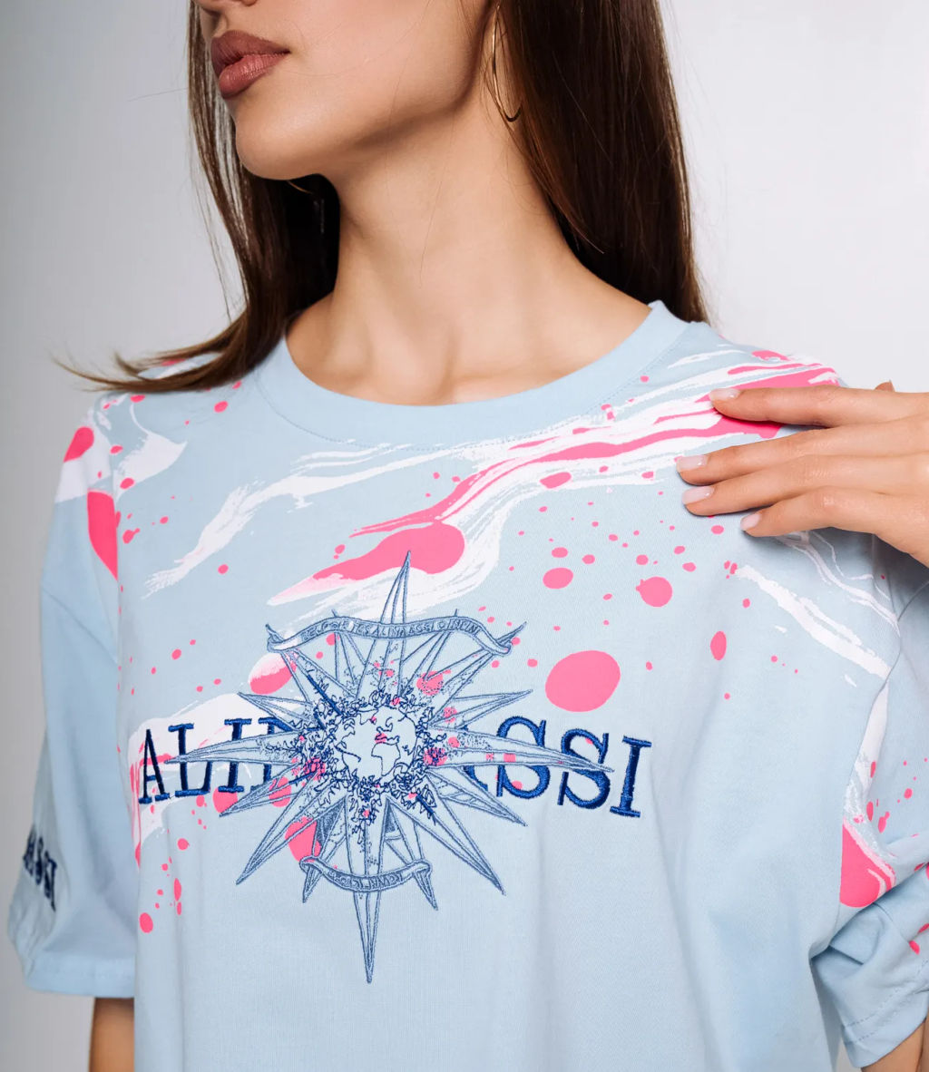 Футболка #КТ543, голубой