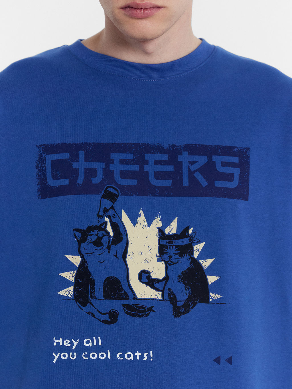 Футболка мужская синяя с печатью синий +печать 111882 - Mark formelle фото 6