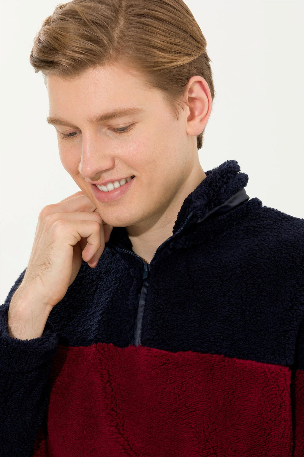 U. S. Polo Assn Мужской темно-синий комфортный свитшот с воротником стойкой - U.s. polo assn фото 9