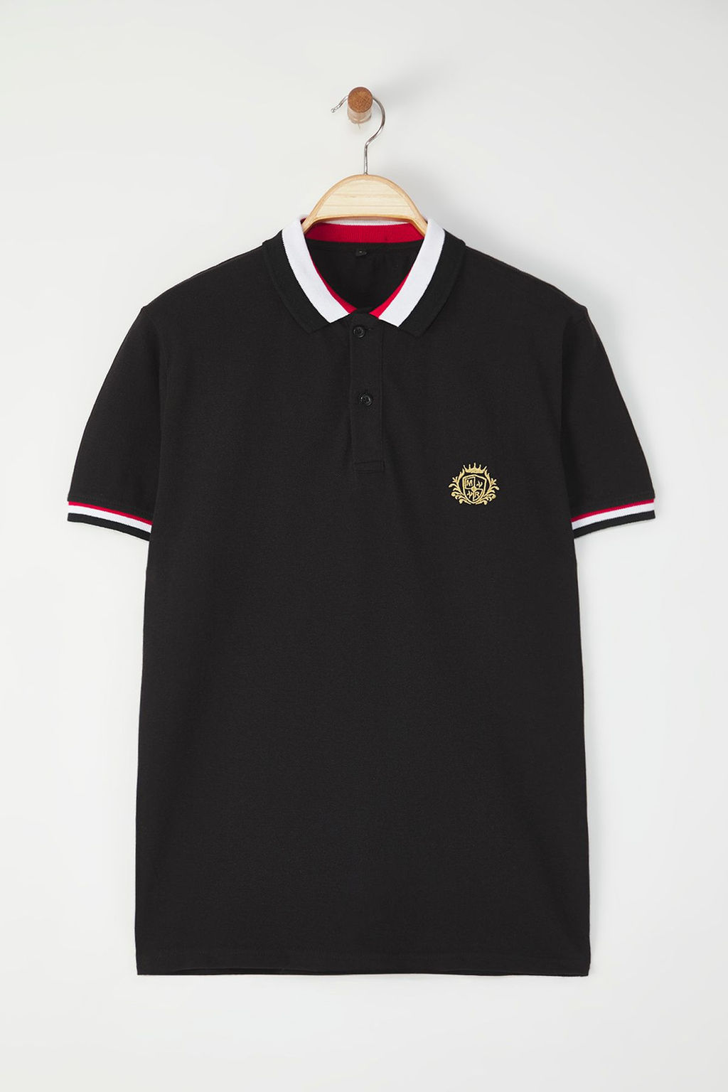 Trendyolmilla Man Siyah Regular/Normal Kesim Nak?sl? Polo Yaka T-shirt TEDSS25PO00000  фото 2