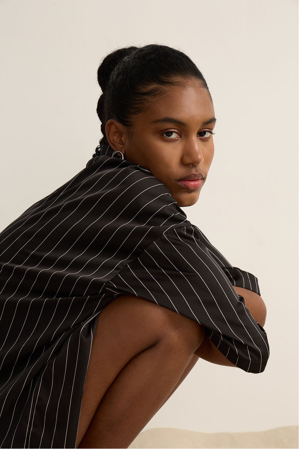 Рубашка из сатина в полоску - Mollis фото 4