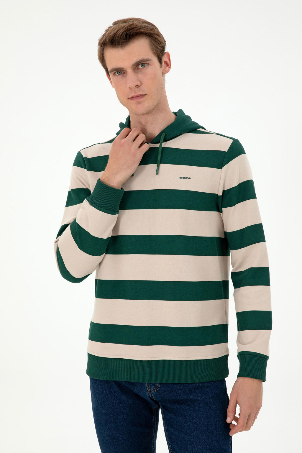 Мужской темно-зеленый свитшот - U.s. polo assn фото 3