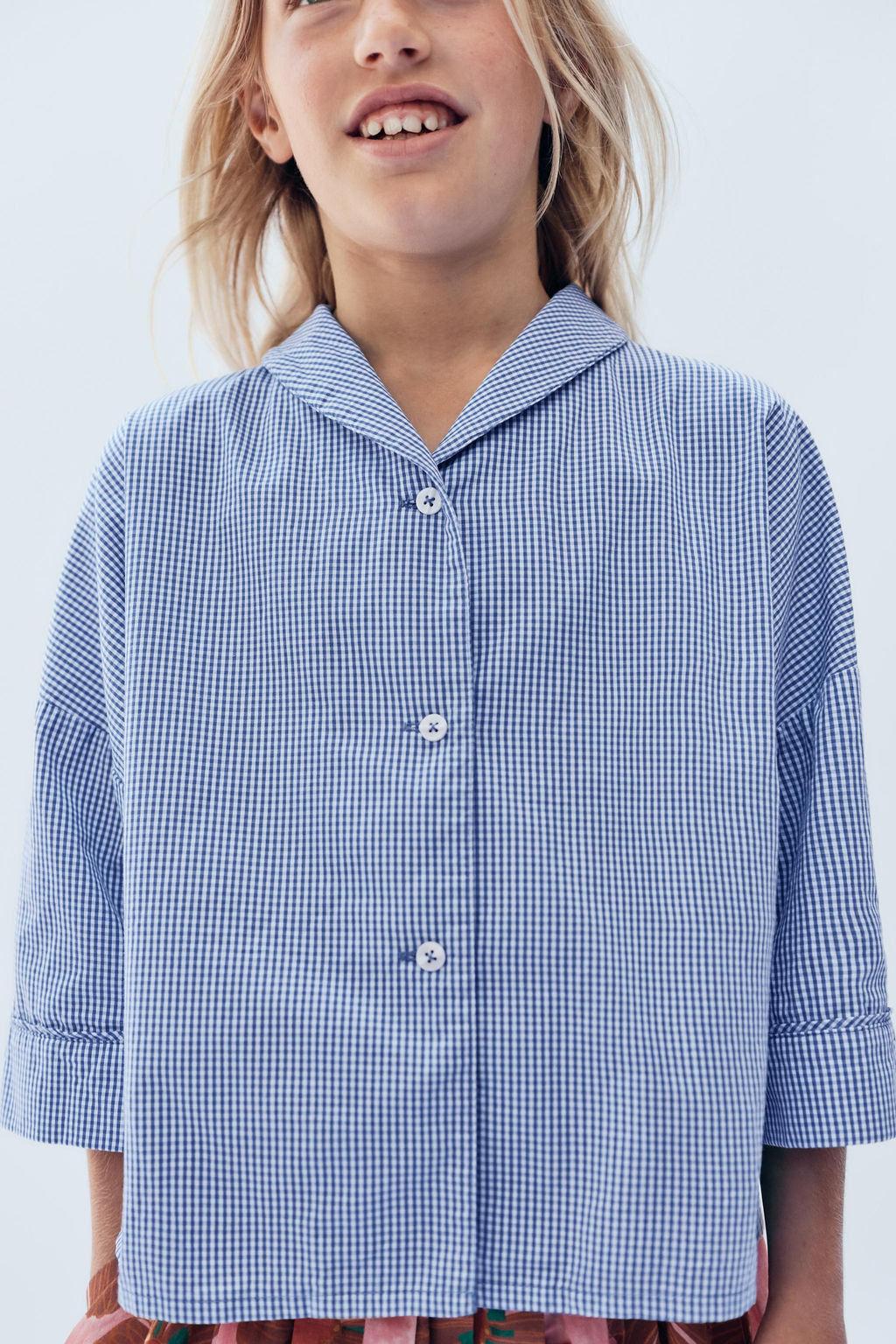 6-14 A?OS/ CAMISA CUADRO VICHY LIMITED EDITION / Azul - Zara фото 8