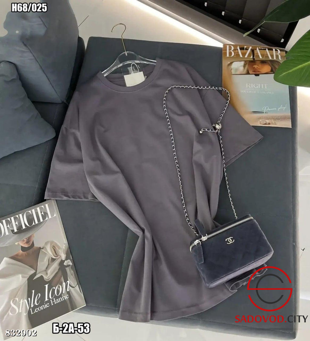 Футболка оверсайз однотонная - Bruno фото 4