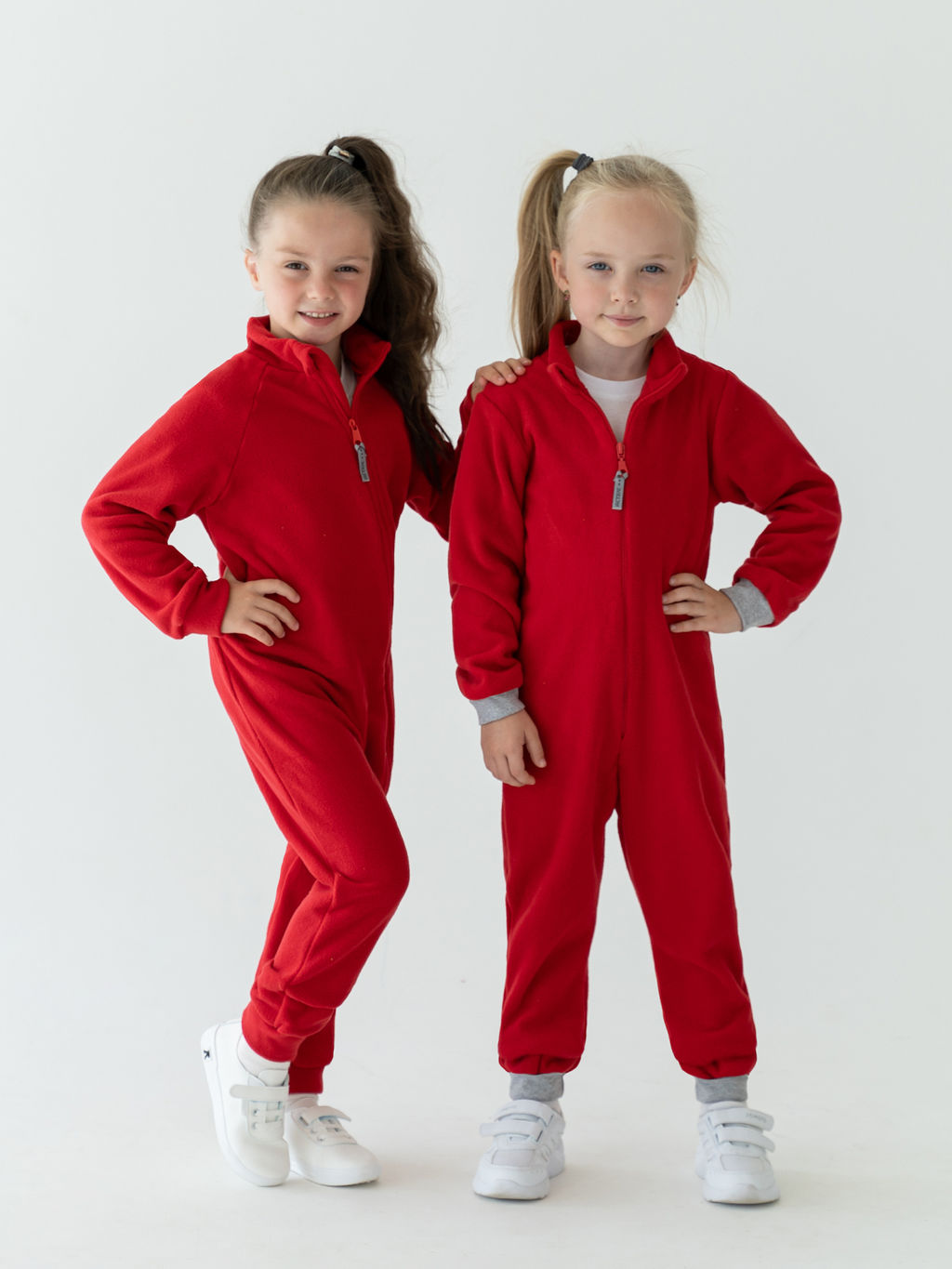 Комбинезон детский флисовый красный 279г(ш) (80, 52)