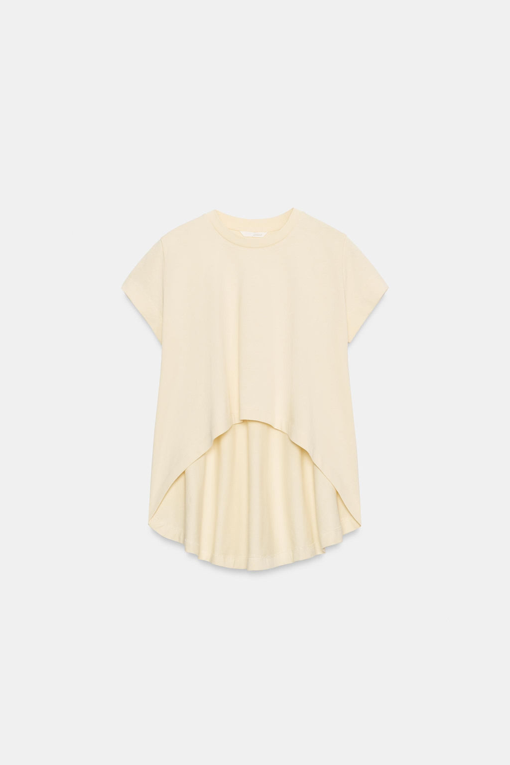 CAMISETA ASIM?TRICA ALGOD?N / Mantequilla - Zara фото 6