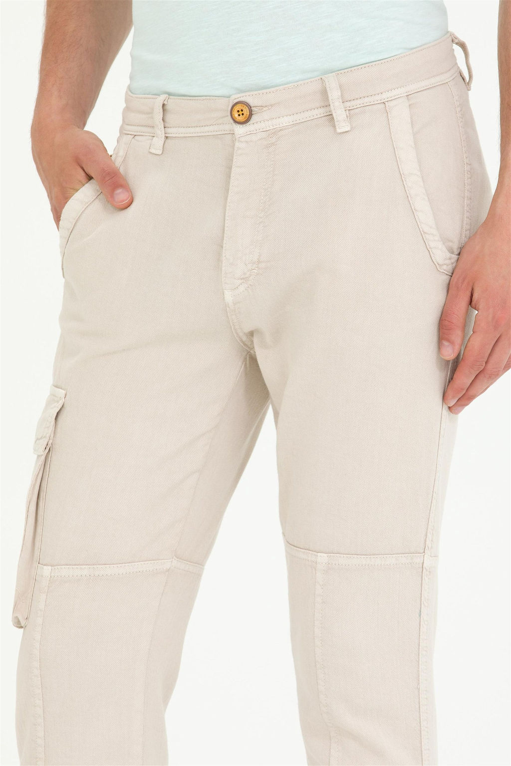 Мужские брюки из плотной ткани Stone - U.s. polo assn фото 5