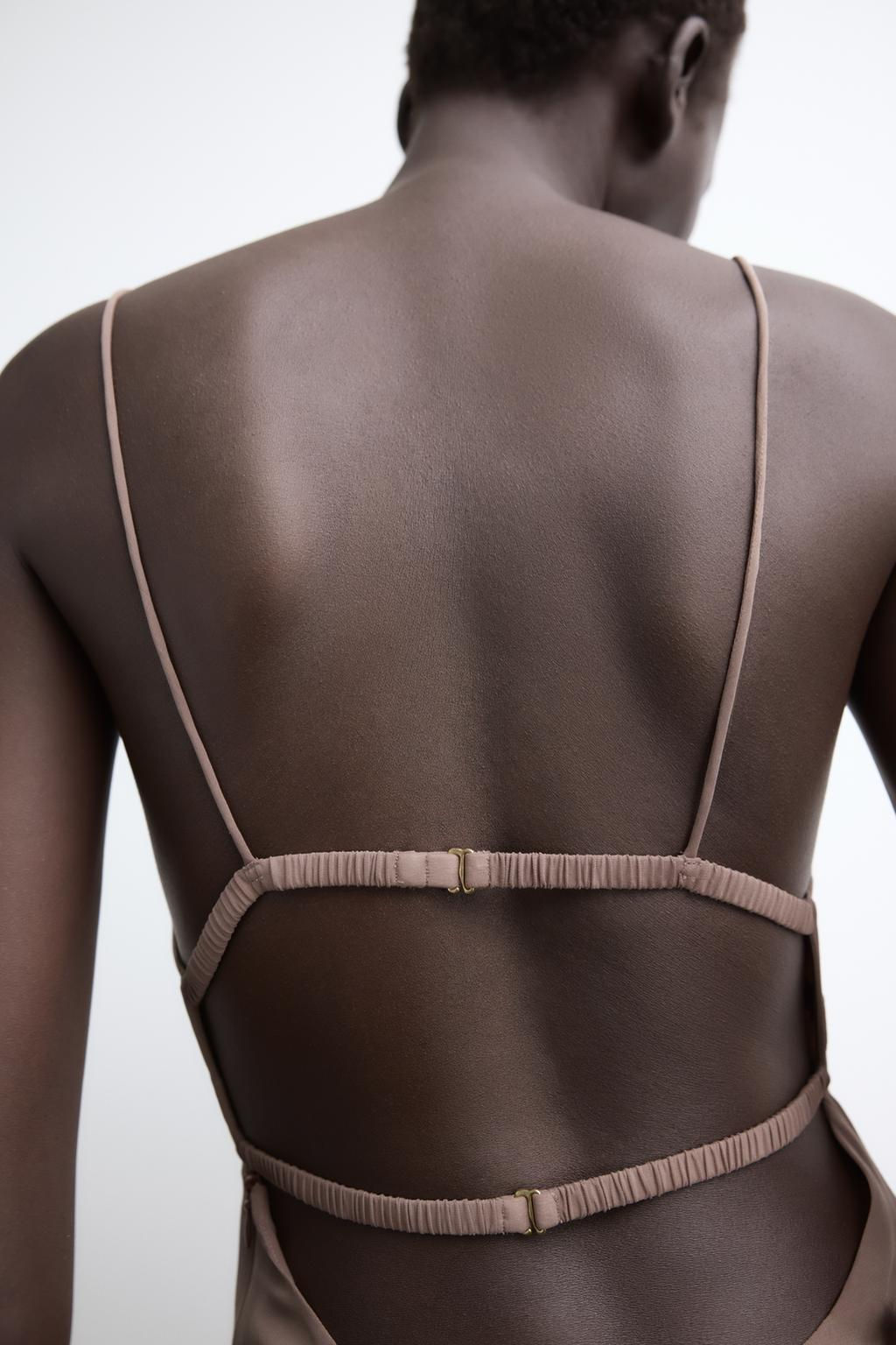 CUT-OUT DRESS WITH BEADS - Zara фото 4