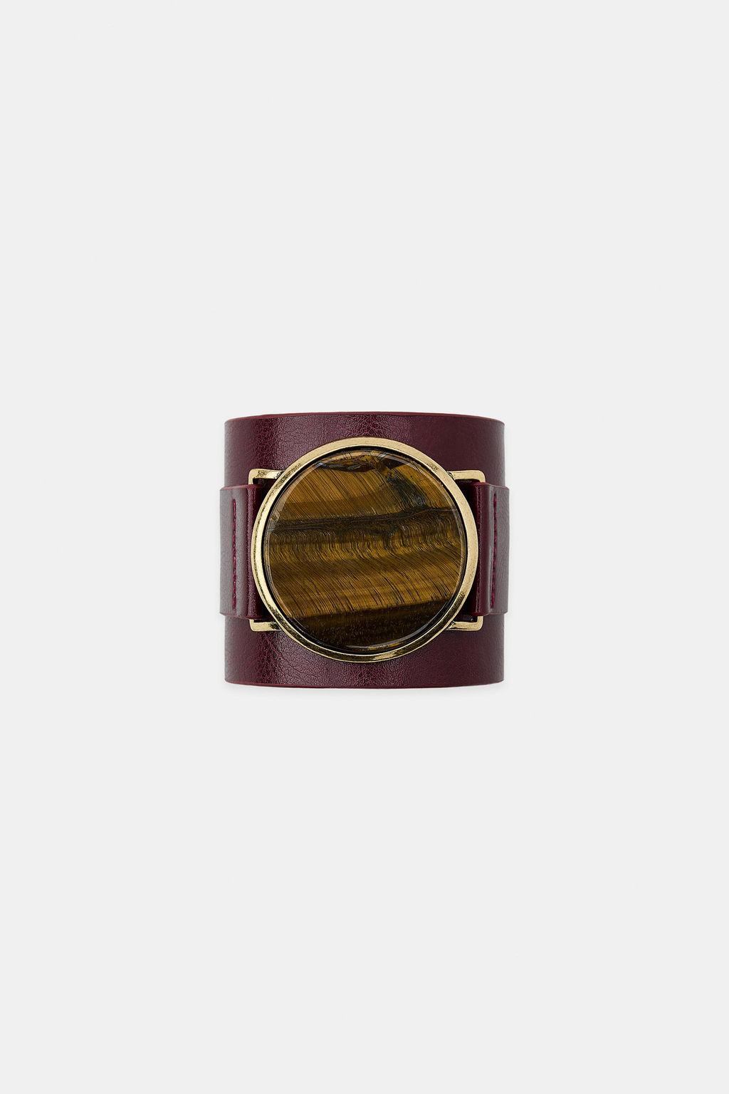 MAXI RIGID LEATHER STONE BRACELET - Zara фото 2