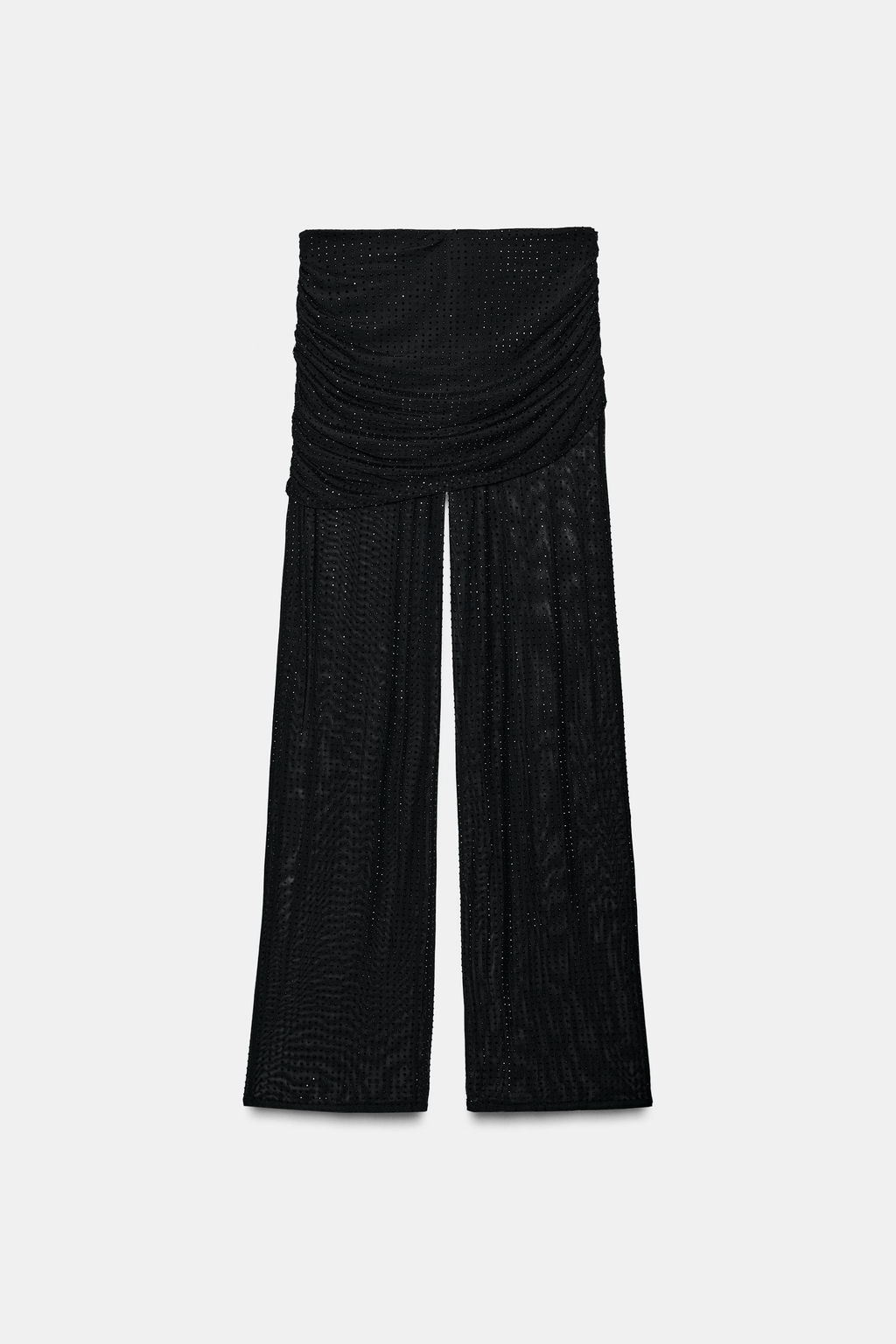 SHIMMER GATHERED TULLE TROUSERS - Zara фото 8