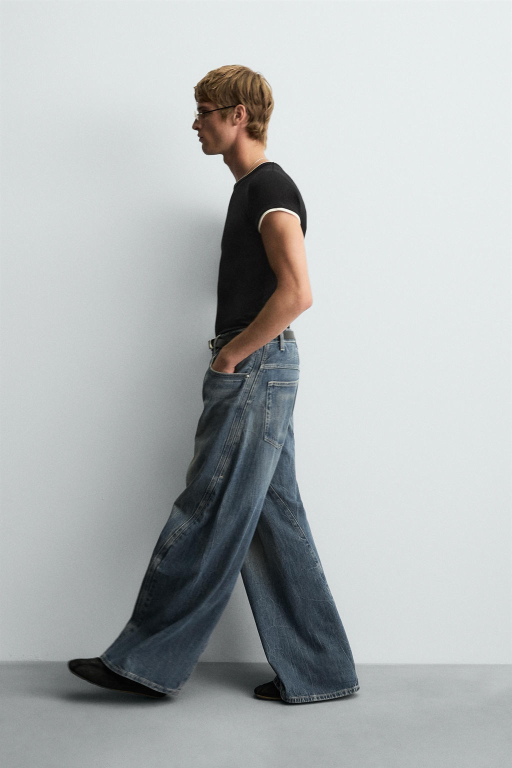 BAGGY FIT TWISTED-SEAM JEANS - Zara фото 6