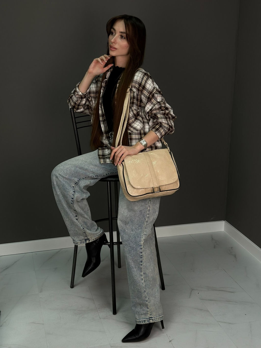 Сумка женская из телячьей кожи