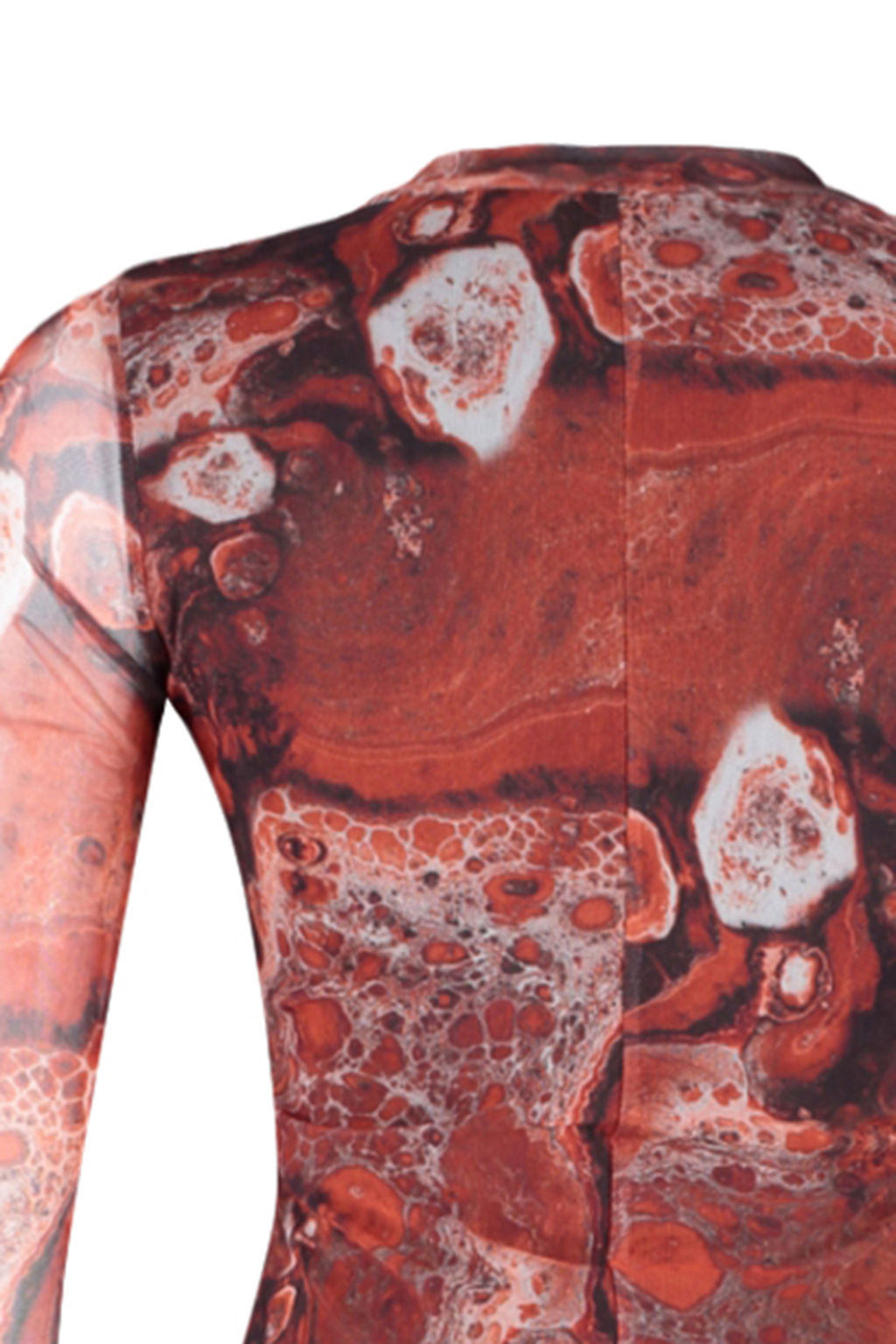 Kahverengi Bask?l? Tul Astarl? Vucuda Oturan Dik Yaka Midi Orme Elbise TWOAW24EL00165 - Trendyolmilla фото 13