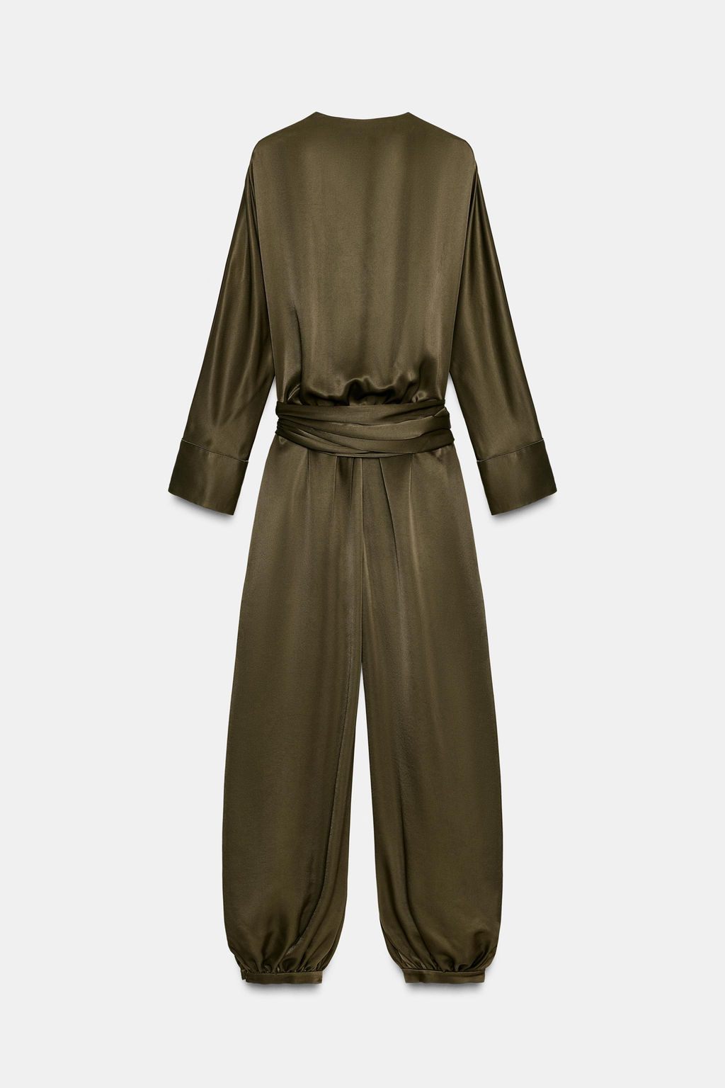 ZW COLLECTION SATIN JUMPSUIT WITH PUFFED HEMS - Zara фото 7
