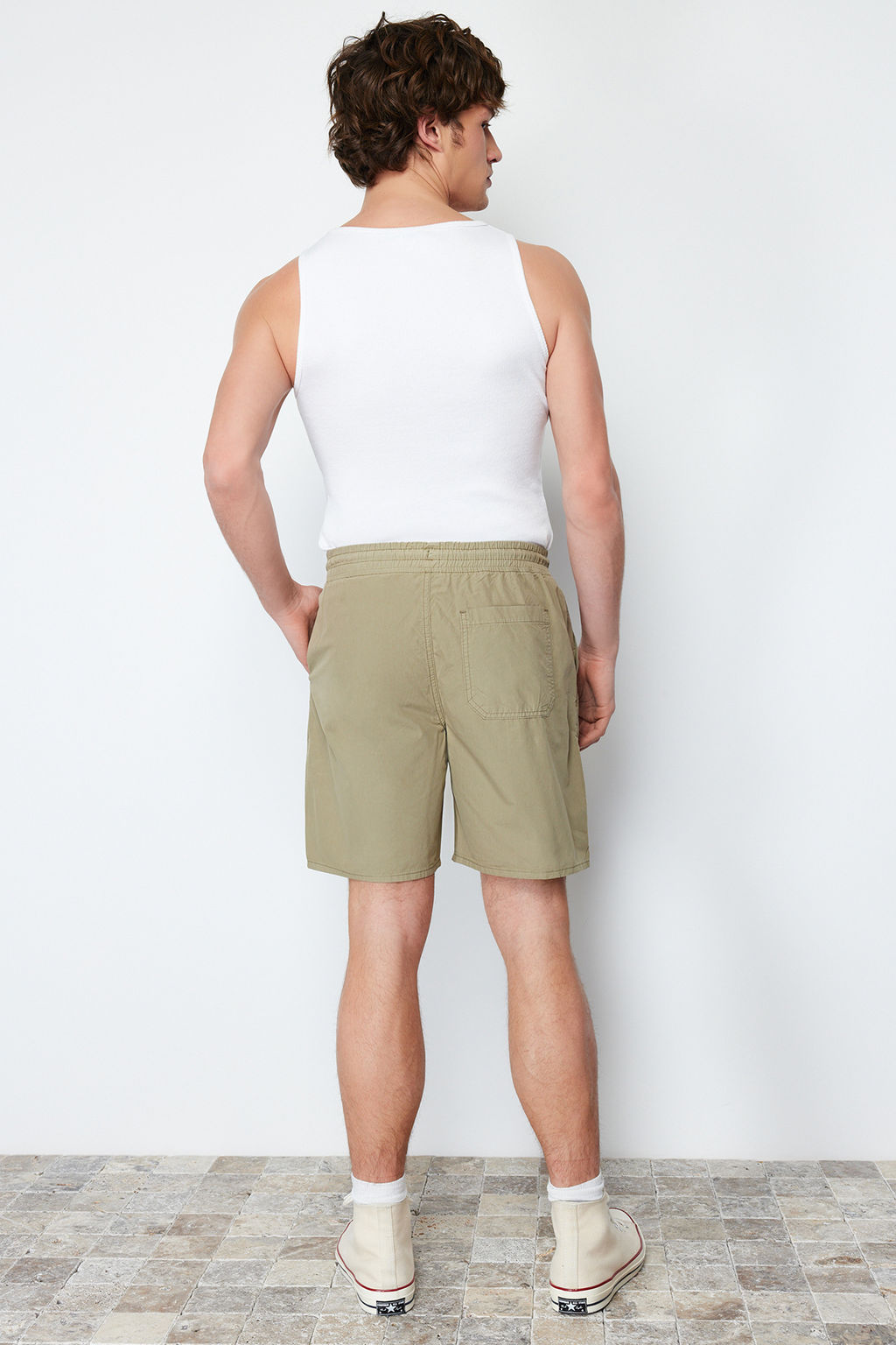 TRENDYOL MAN Lacivert Regular Fit Paper Touch Yumusak Tuseli Beli Bagc?kl? Sort Bermuda TMNSS24SR00006 - Trendyolmilla фото 14