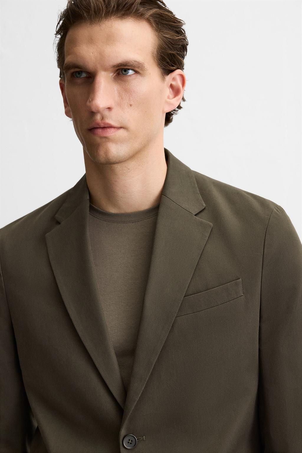 COTTON - LYOCELL RELAXED FIT BLAZER - Zara фото 13