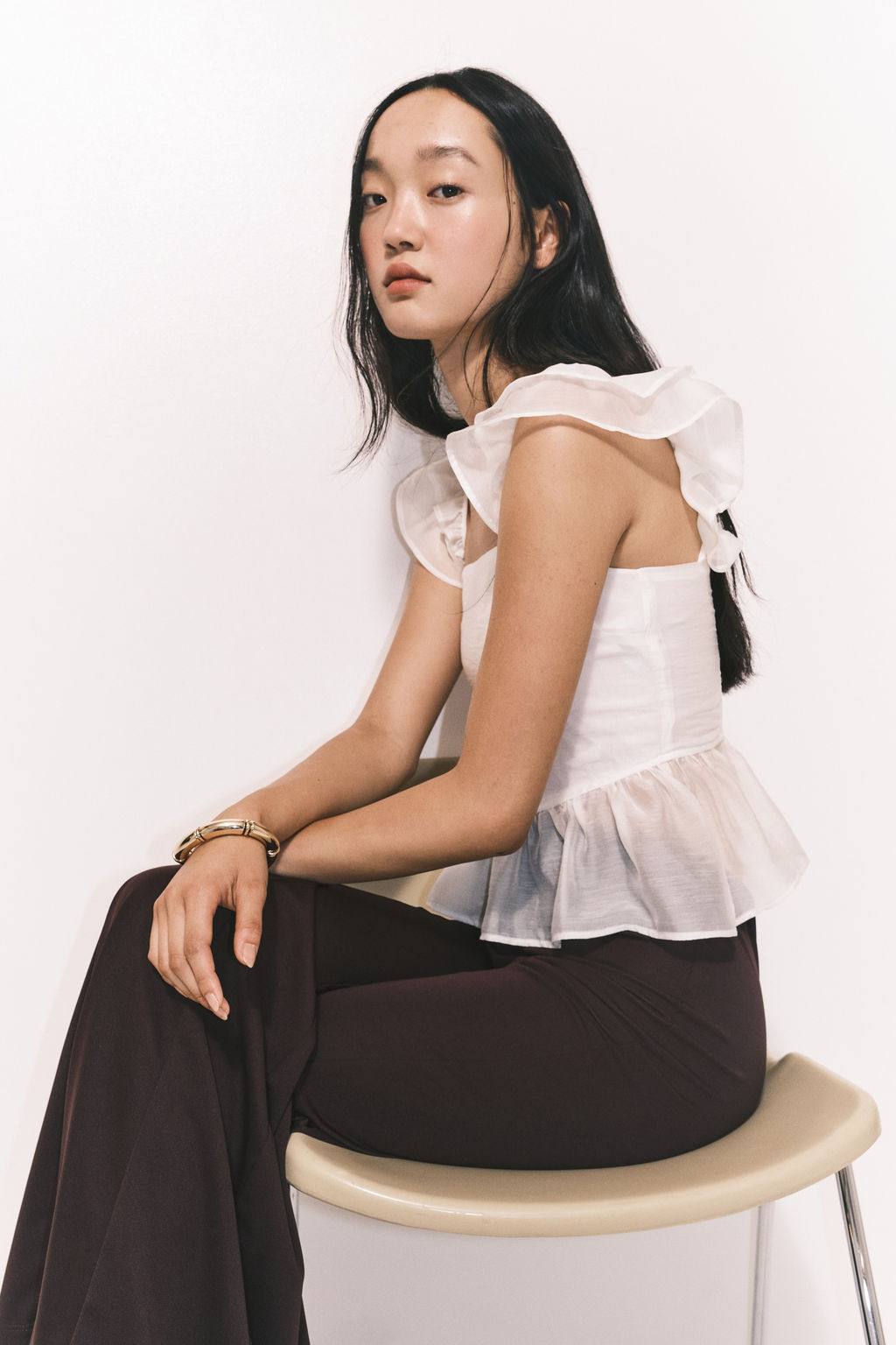 Blusa con lazada y peplum - H&m фото 8