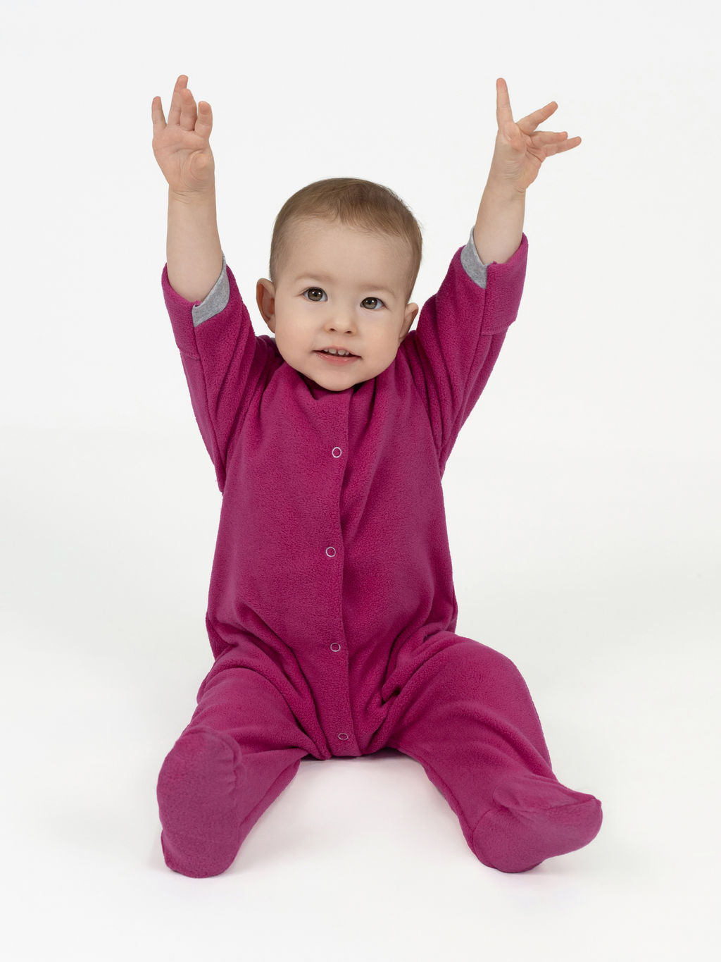 Комбинезон ясельный флисовый фуксия - Утенок фото 18