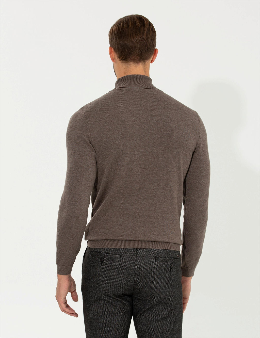 Vizon Melanj Slim Fit Bal_k__ Yaka Triko Kazak - Pierre cardin фото 5