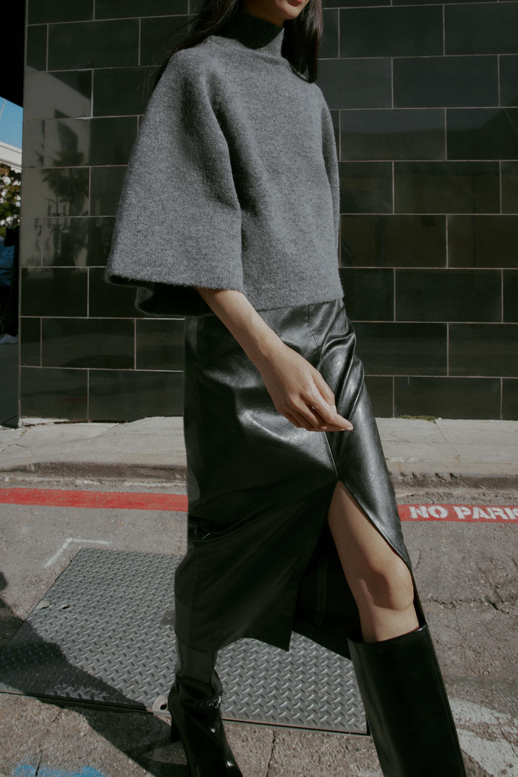 JERSEY PUNTO MANGA ANCHA / Gris vigor? - Zara фото 2