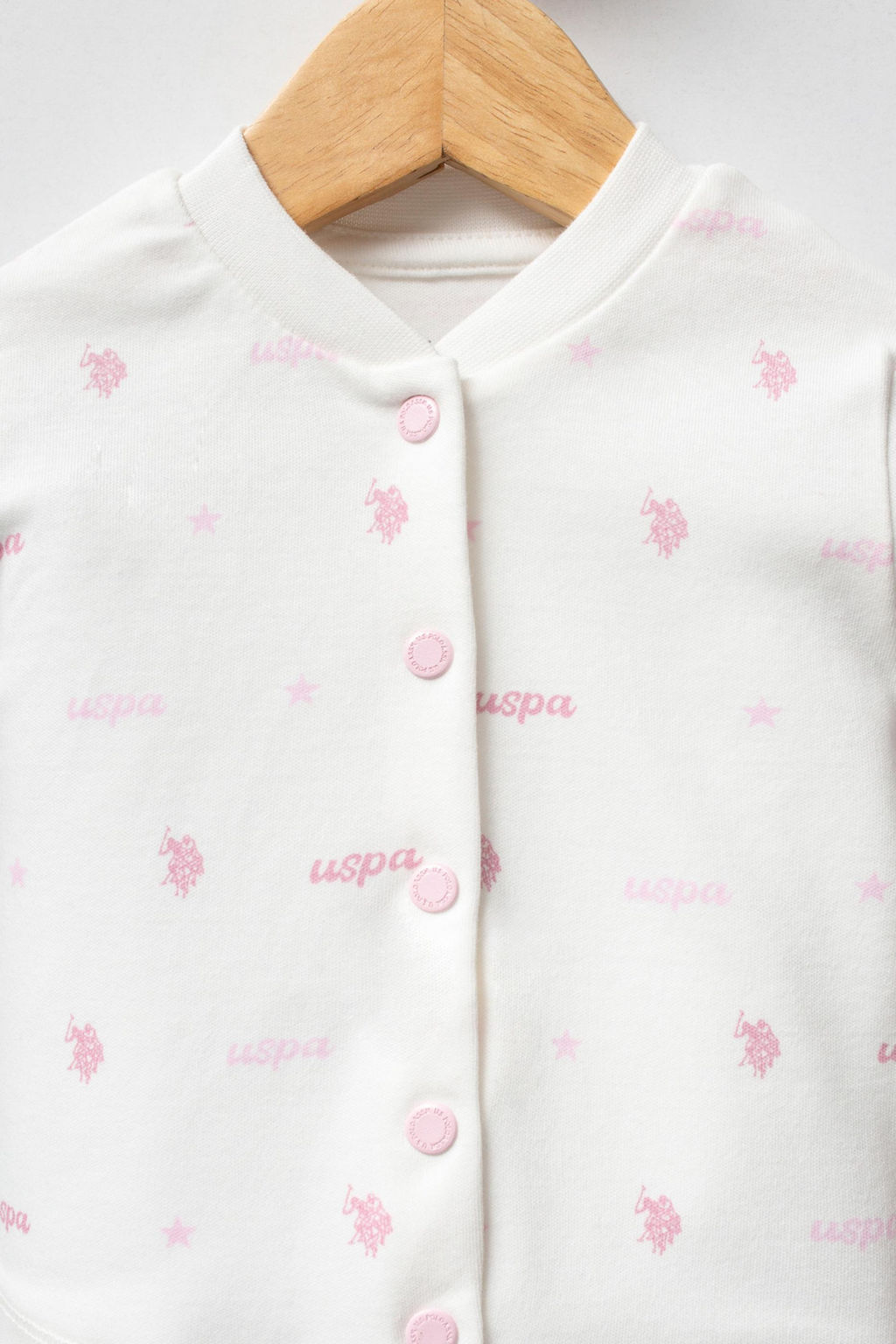 K_z Bebek Beyaz Pijama Tak_m_ 3l_ Set