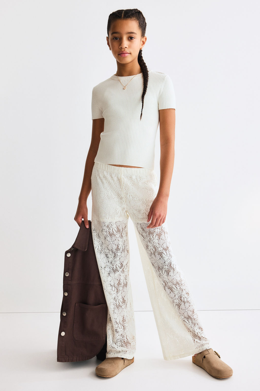 Pantal?n efecto crochet - H&m фото 3