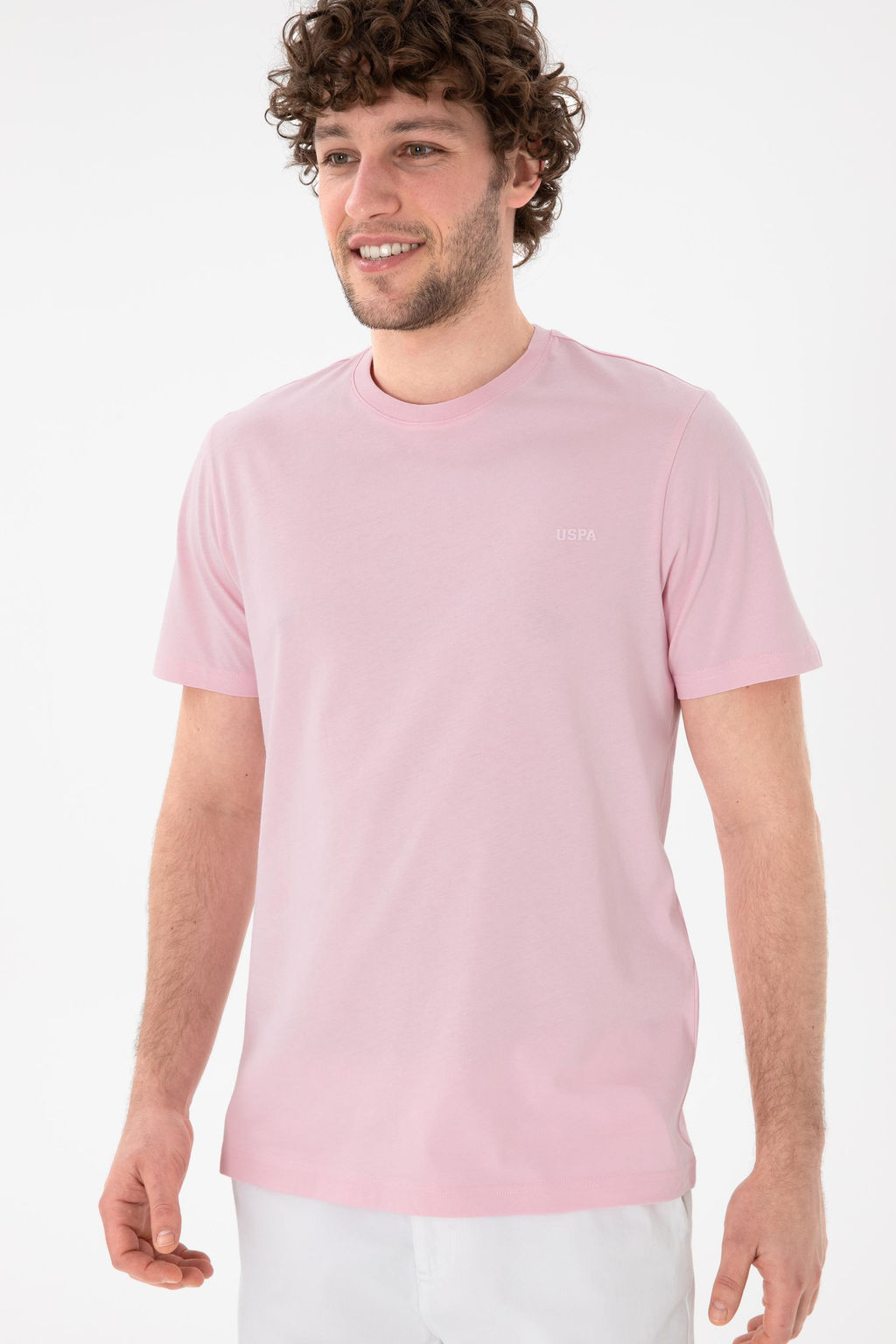 Erkek Regular Fit Bisiklet Yaka A__k Pembe Basic Ti__rt Sepette S_rpriz _ndirim - U.s. polo assn фото 4