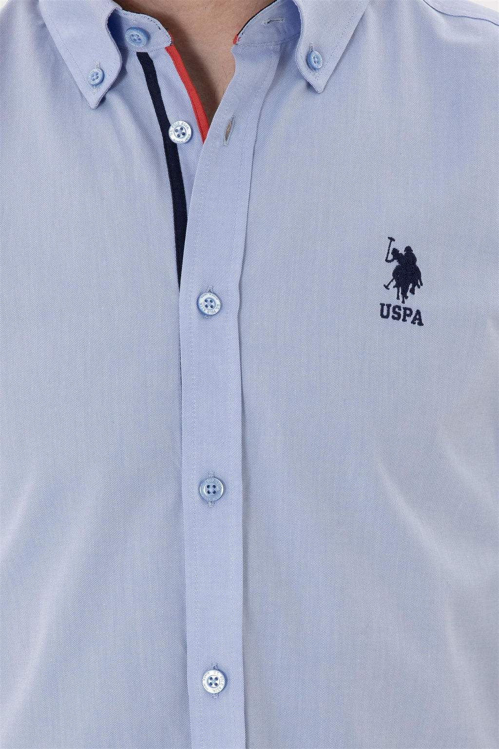 Мужская синяя рубашка с длинным рукавом - U.s. polo assn фото 7