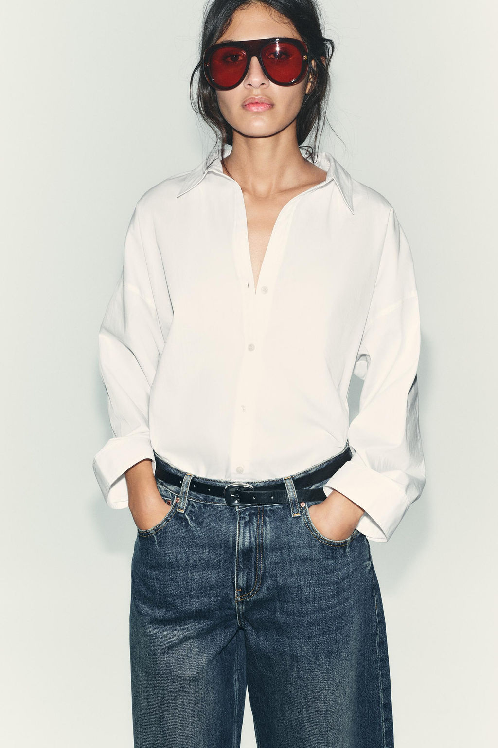 POPLIN SHIRT WITH BUTTONS