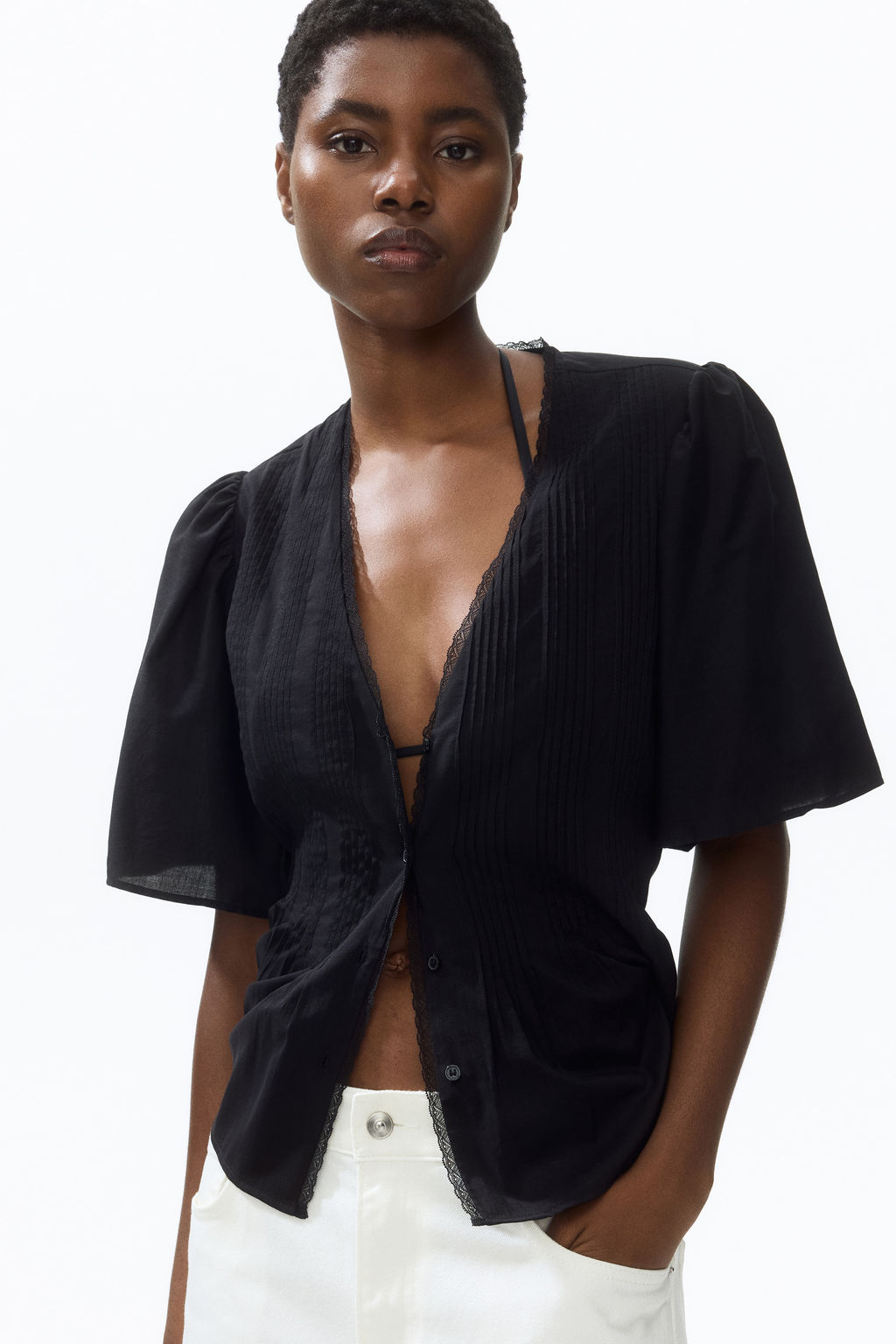 Blusa con jaretas - H&m фото 5