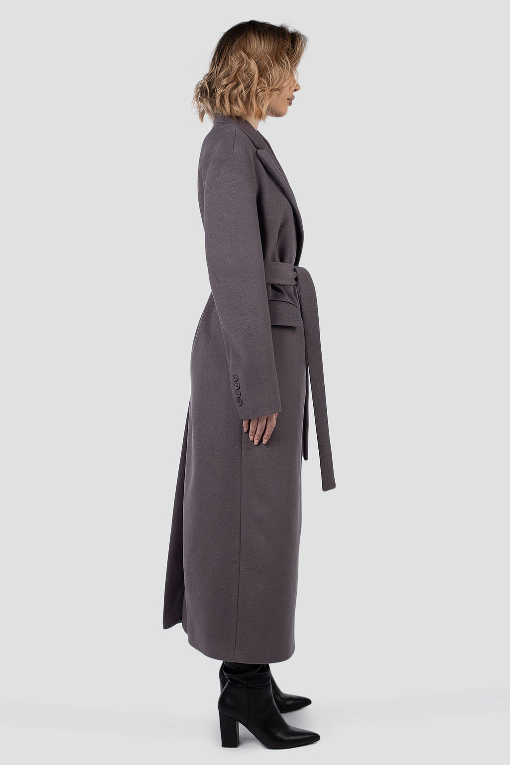 01-12174 Пальто женское демисезонное (пояс) - El podio фото 5