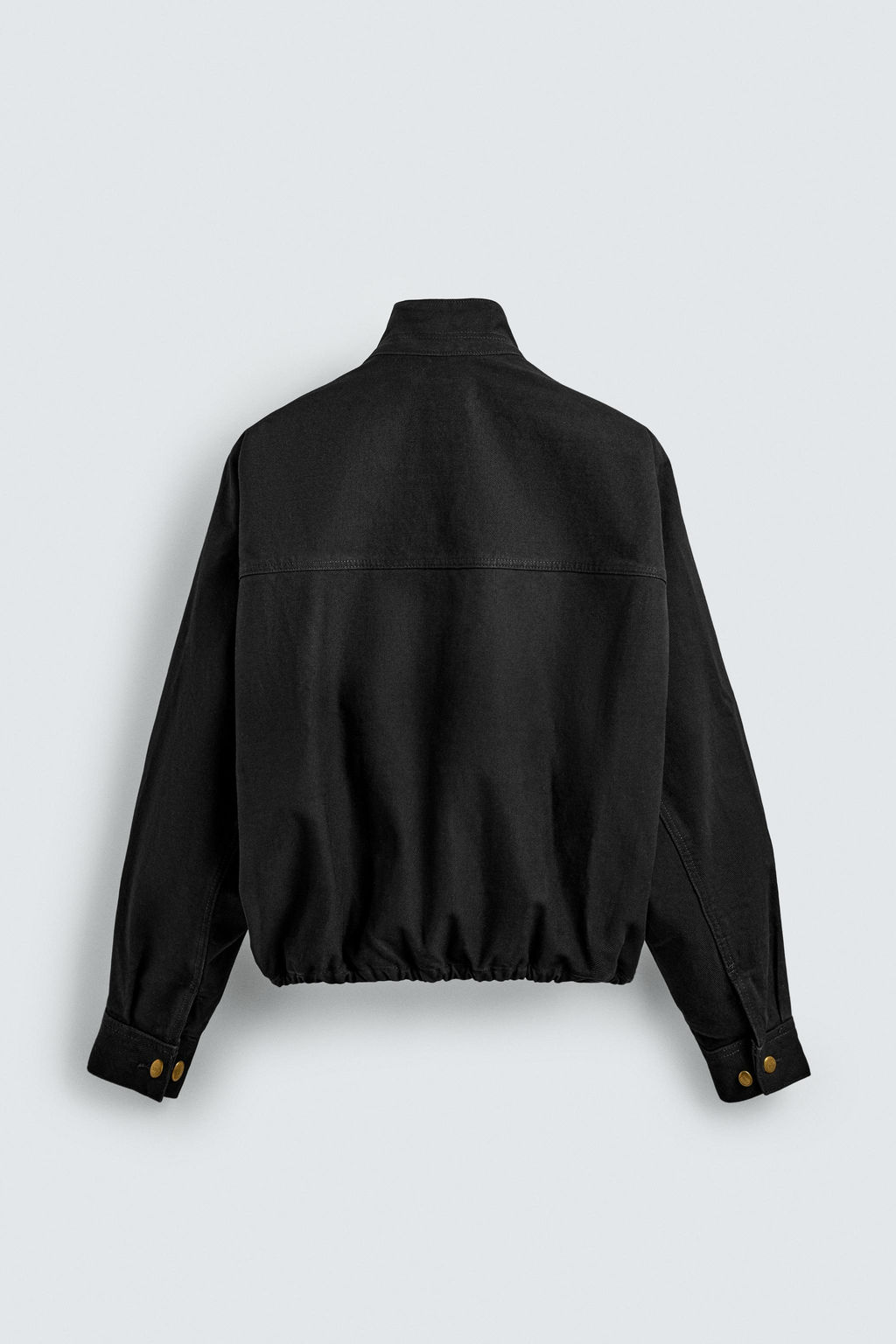 CAZADORA BOMBER BOXY FIT ALGOD?N / Negro - Zara фото 8