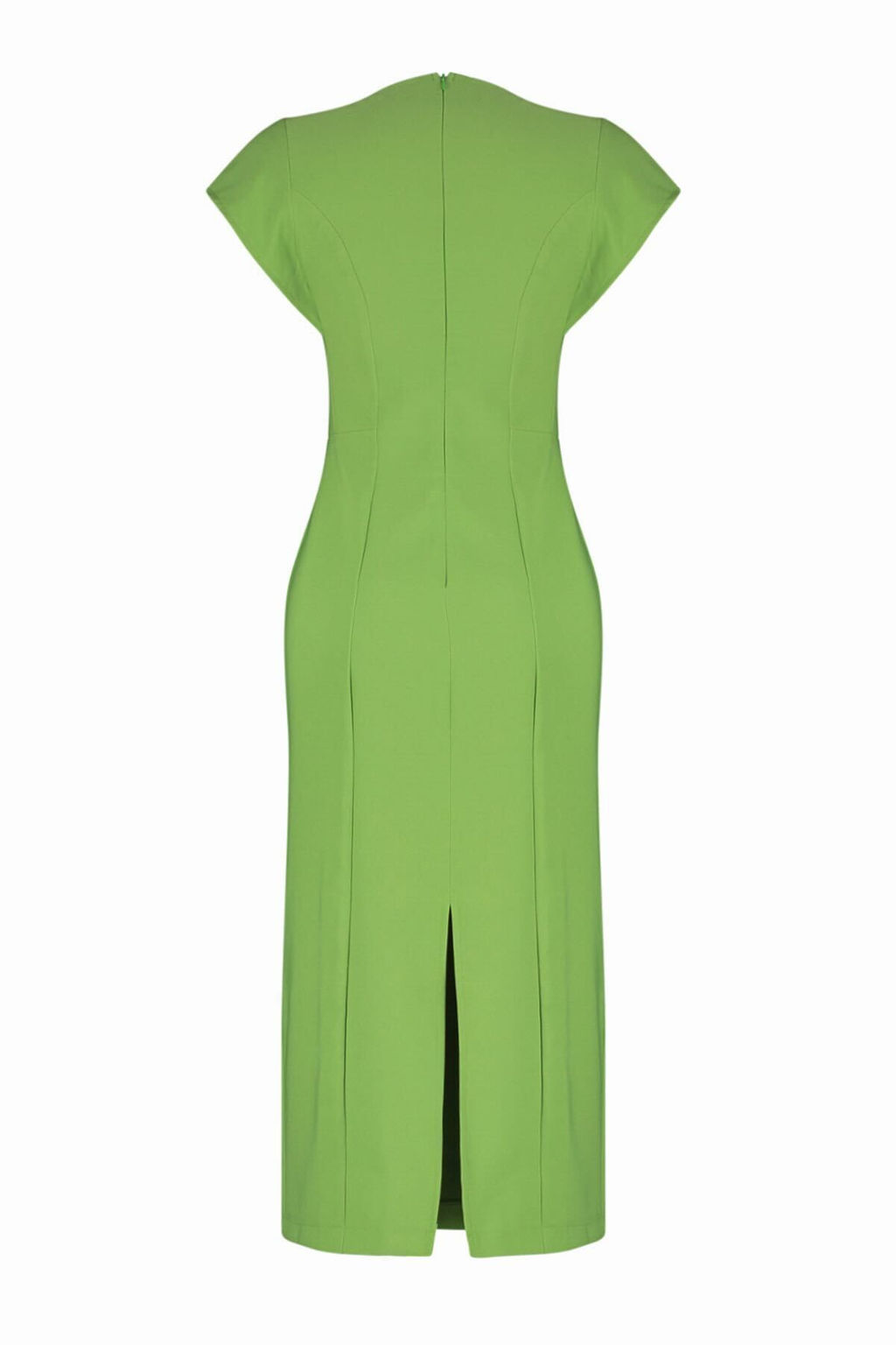 Yesil Vucudu Saran Dusuk Kol Bisiklet Yaka Midi Kalem Etek Dokuma Elbise TWOSS24EL00608 - Trendyolmilla фото 8