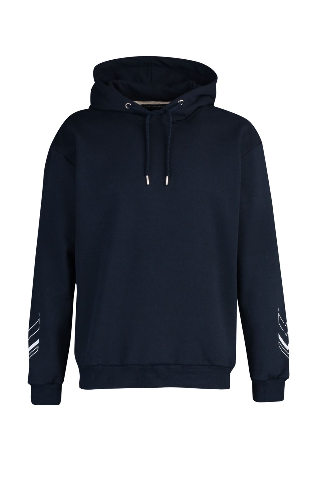 Lacivert Oversize/Genis Kesim Yaz? Bask?l? Ici Polar/S?cak Tutan Sweatshirt TMNAW23SW00024