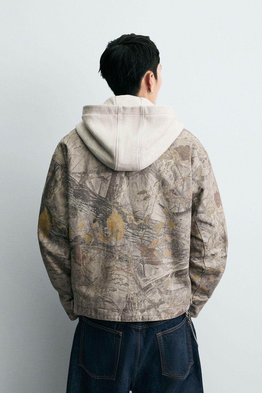 WASHED JACKET ABSTRACT PRINT - Zara фото 3