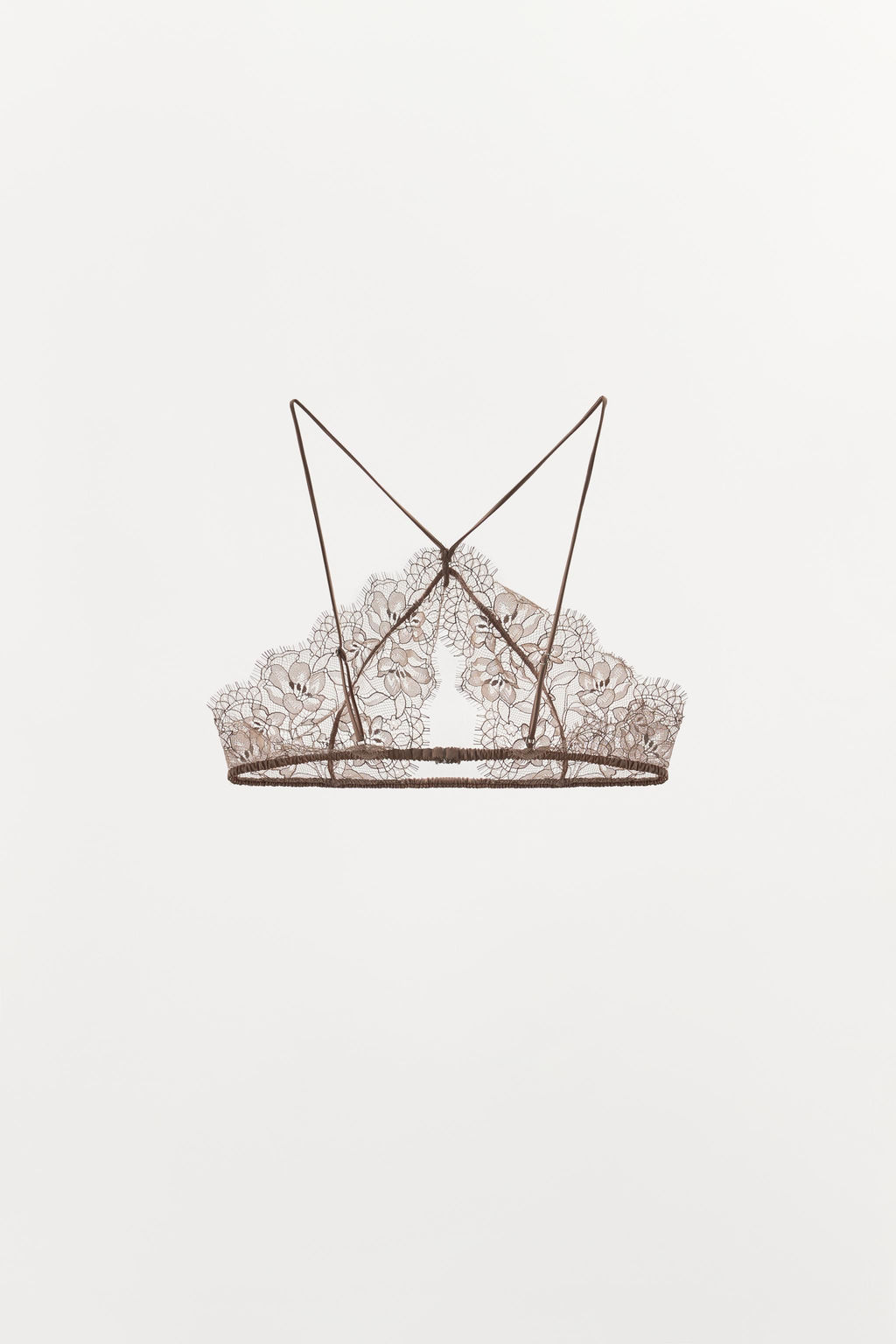 BRALETTE HALTER ENCAJE / Rosa pastel - Zara фото 5