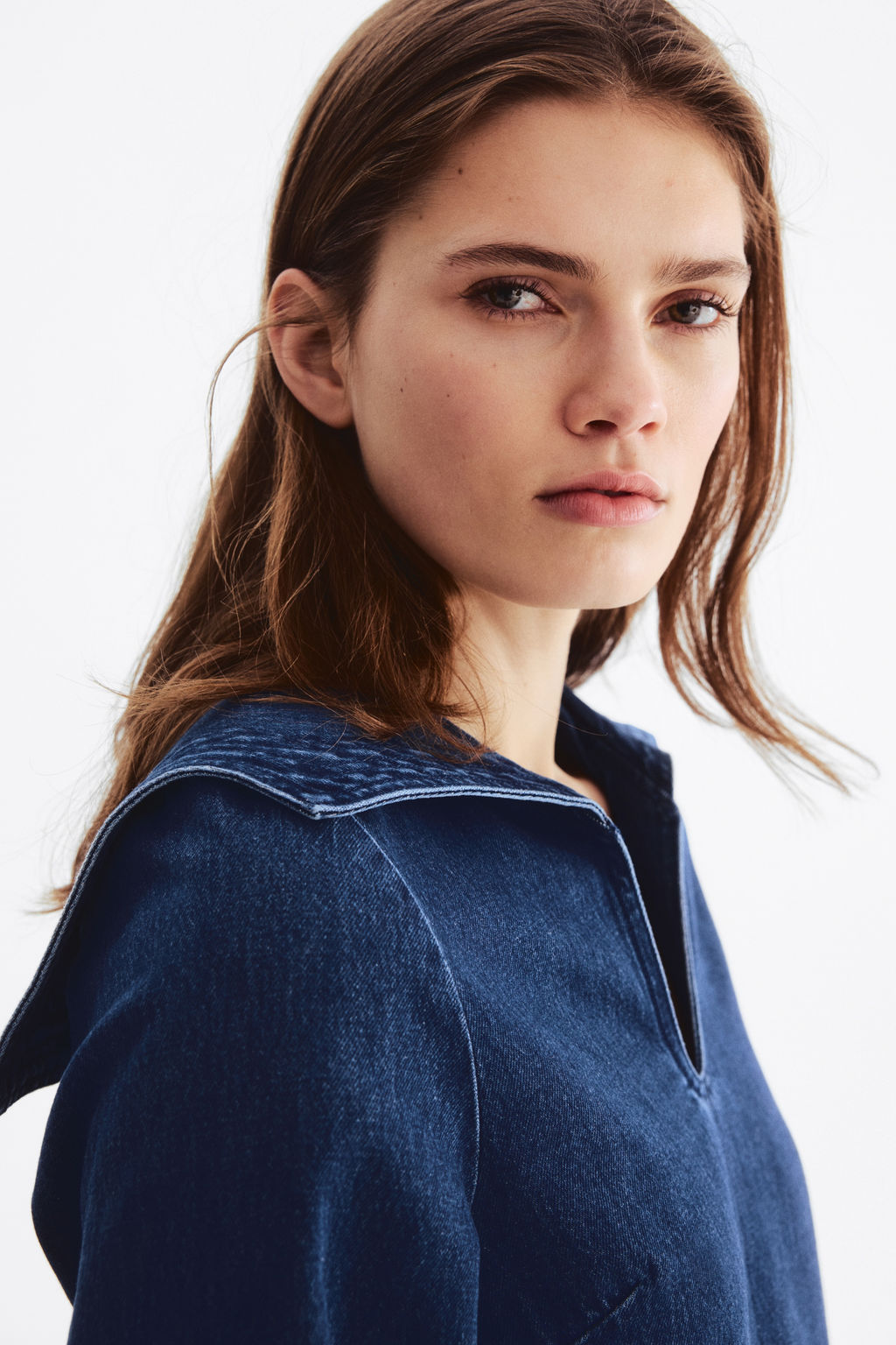 Vestido denim con cuello marinero - H&m фото 6