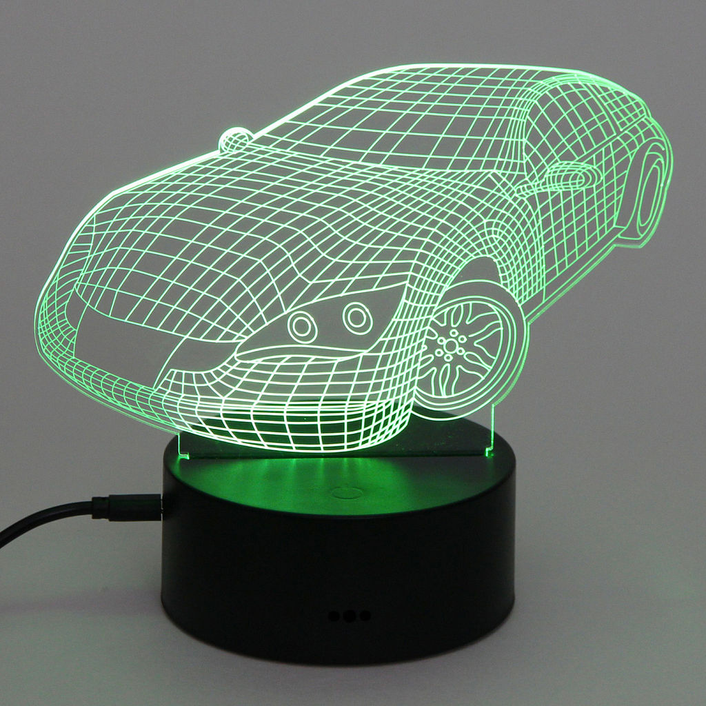 Цена за 2 шт. Светильник ночник "3D-Тачка" на пластиковой подставке, с включателем USB