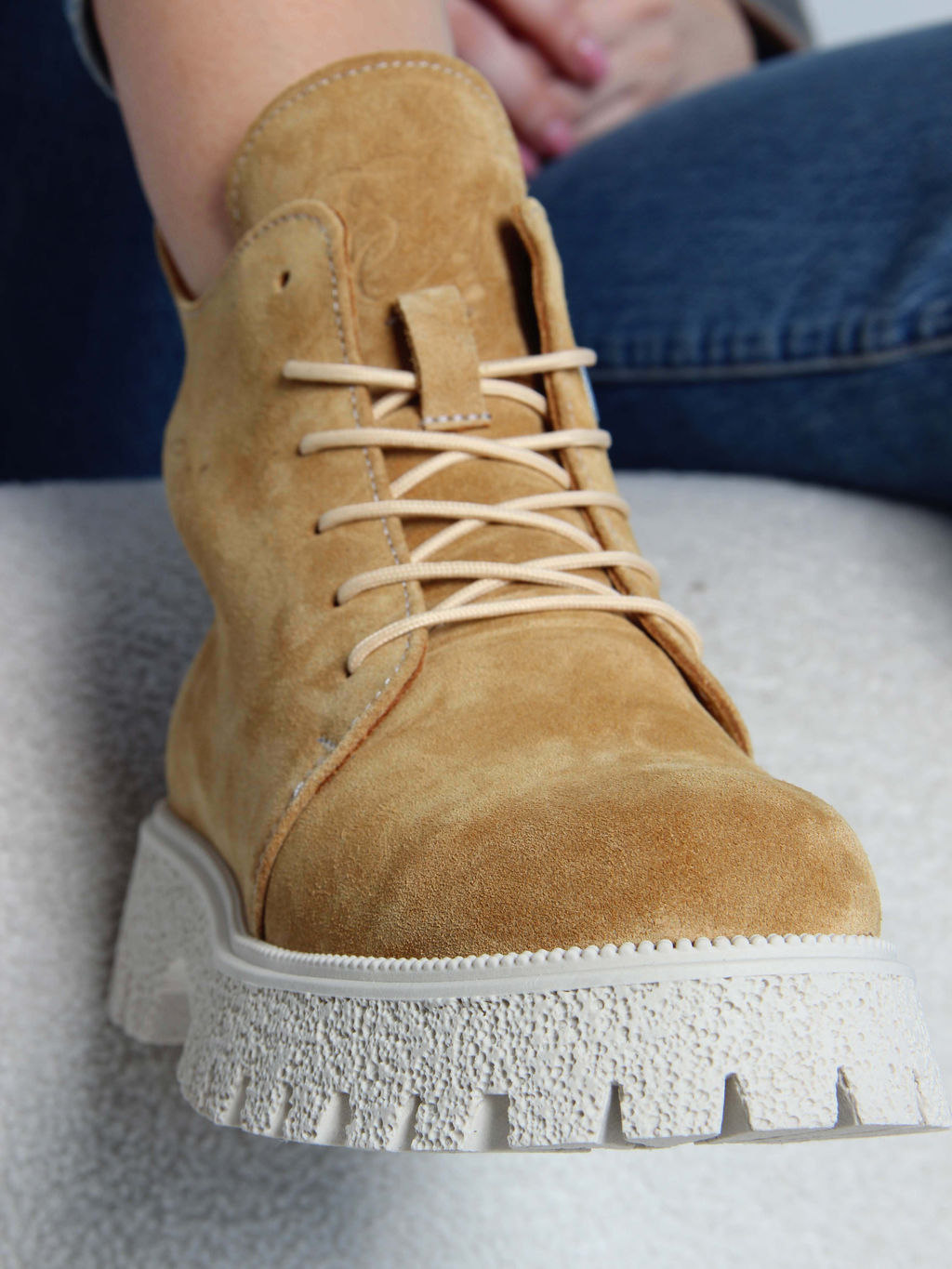 Ботинки 228.V.1541be. светло-желтый замша/Шерсть