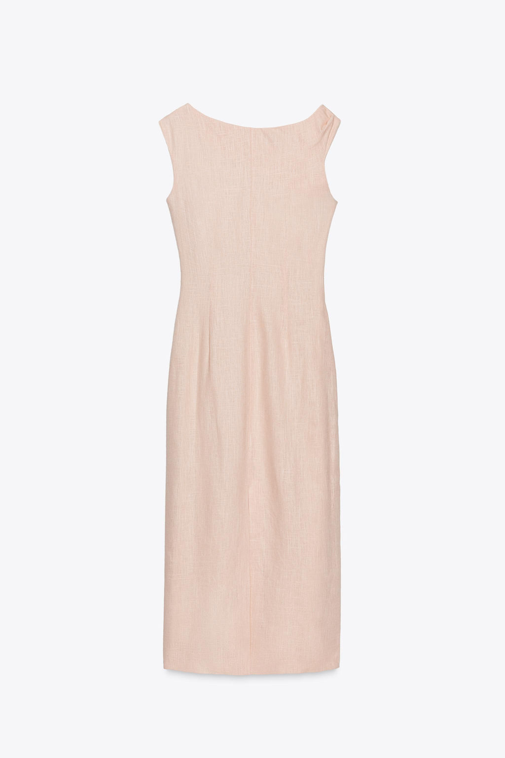 ASYMMETRIC MIDI DRESS WITH LINEN BLEND APPLIQUE - Zara фото 19