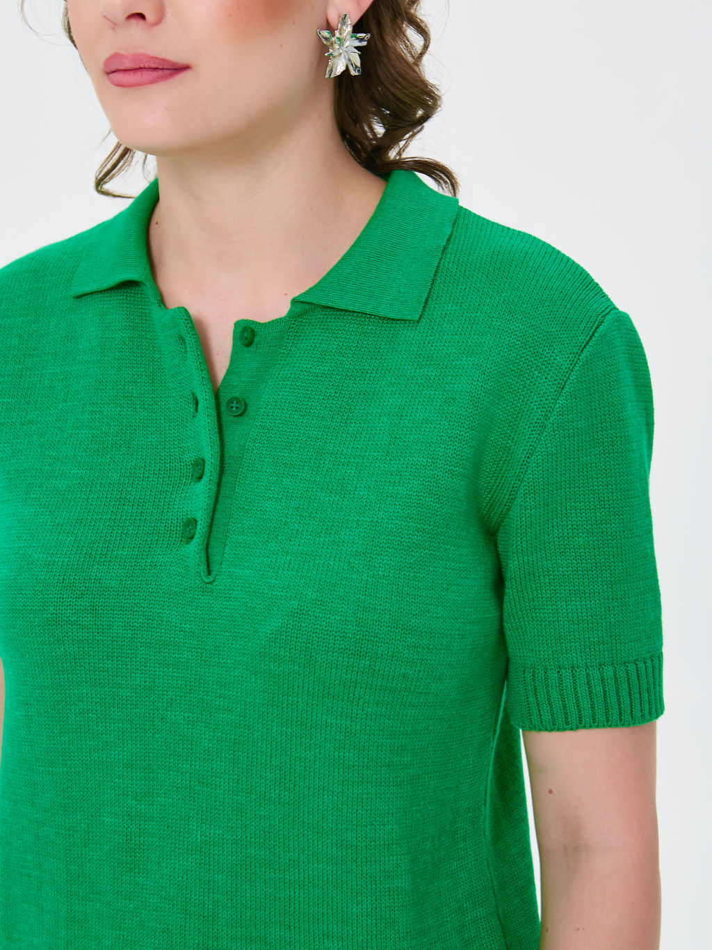 Футболка поло вязаная - Stilla фото 5