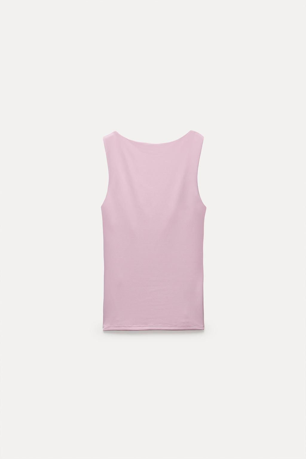 POLYAMIDE TOP WITH WIDE STRAPS - Zara фото 12
