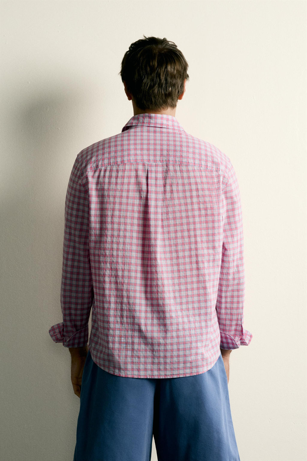 CAMISA RELAXED FIT CUADROS / Rosa - Zara фото 3
