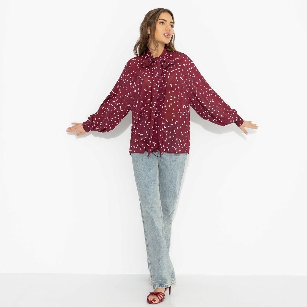 Блуза для счастья в любви, Привлекаю удачу (бордо) - Charutti фото 8