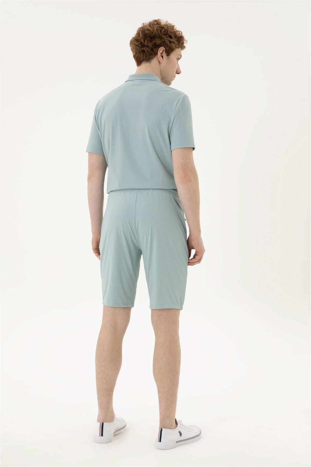 Мужские трикотажные шорты цвета морской волны - U.s. polo assn фото 4