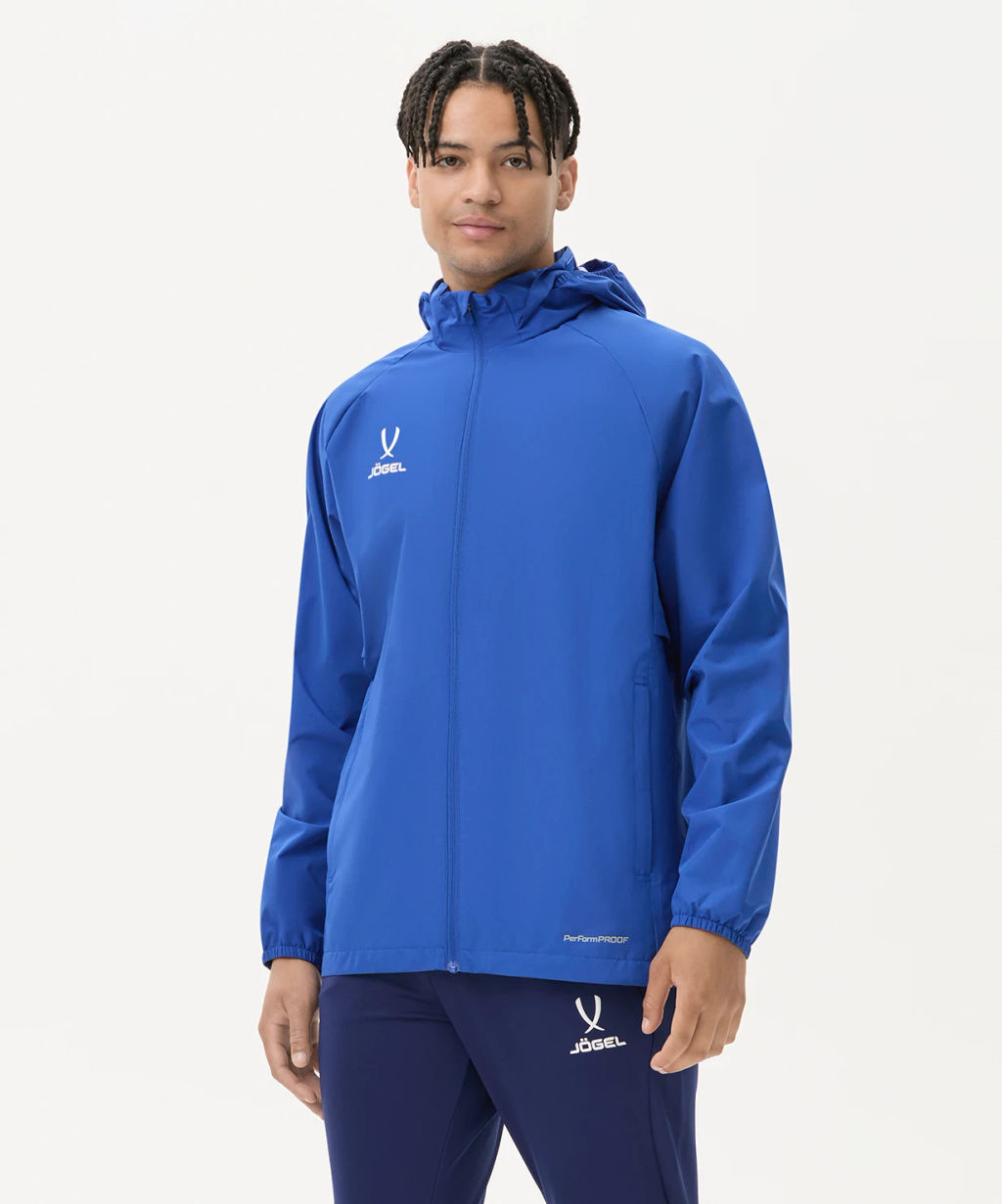 Куртка ветрозащитная JOGEL PREMIER PerFormPROOF FZ Rain Jacket, синий  фото 7